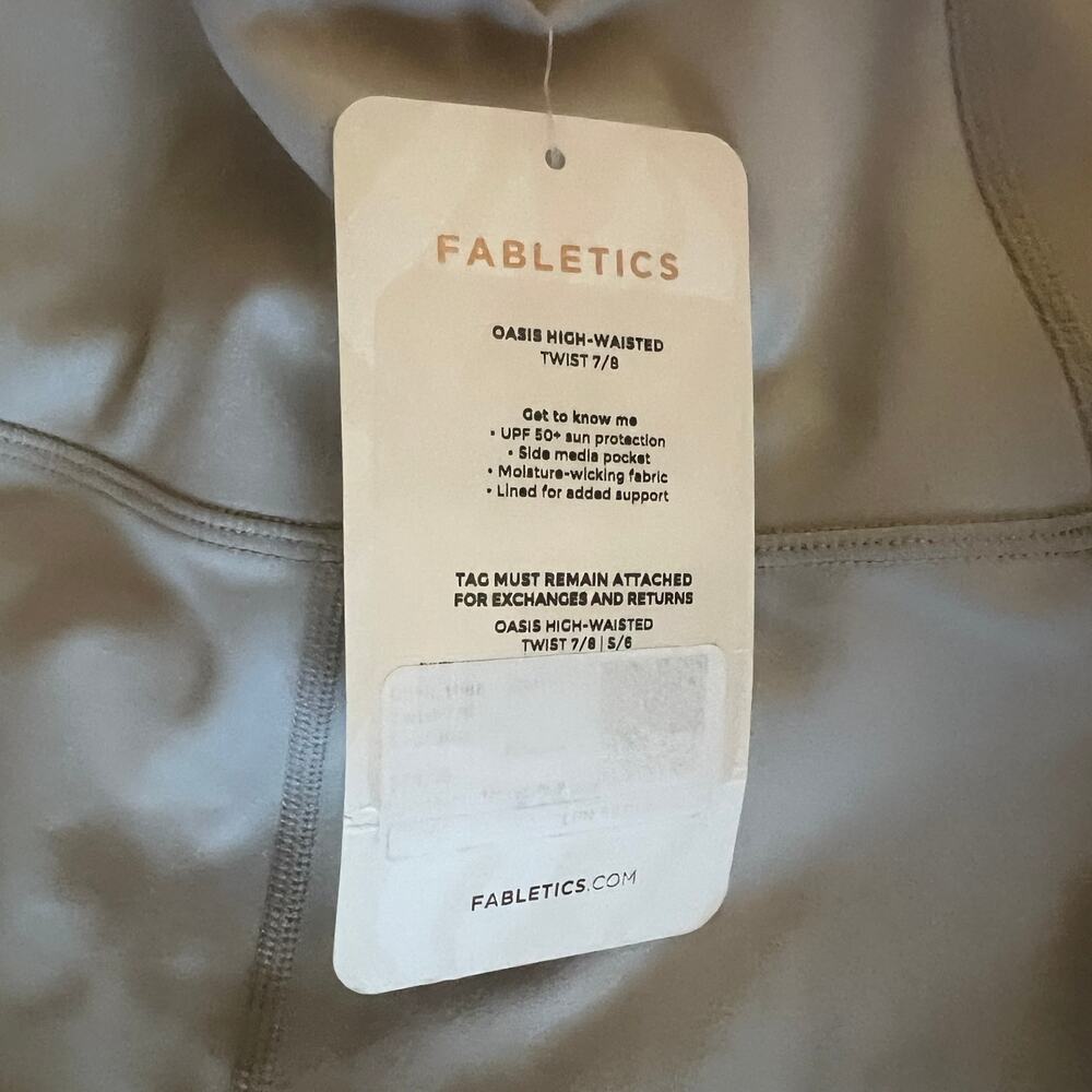 Fabletics Oasis High-Waisted Twist 7/8 Leggings Women's Size S Arctic Grey NWT - Picture 5 of 7